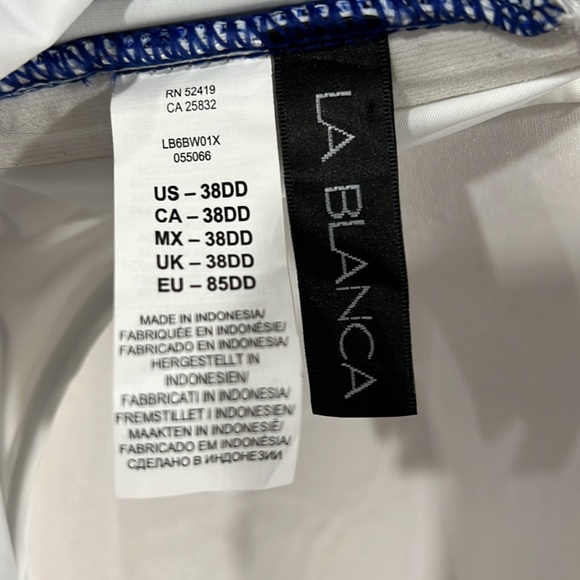 La Blanca Blue Print Swim Top - Picture 7 of 9